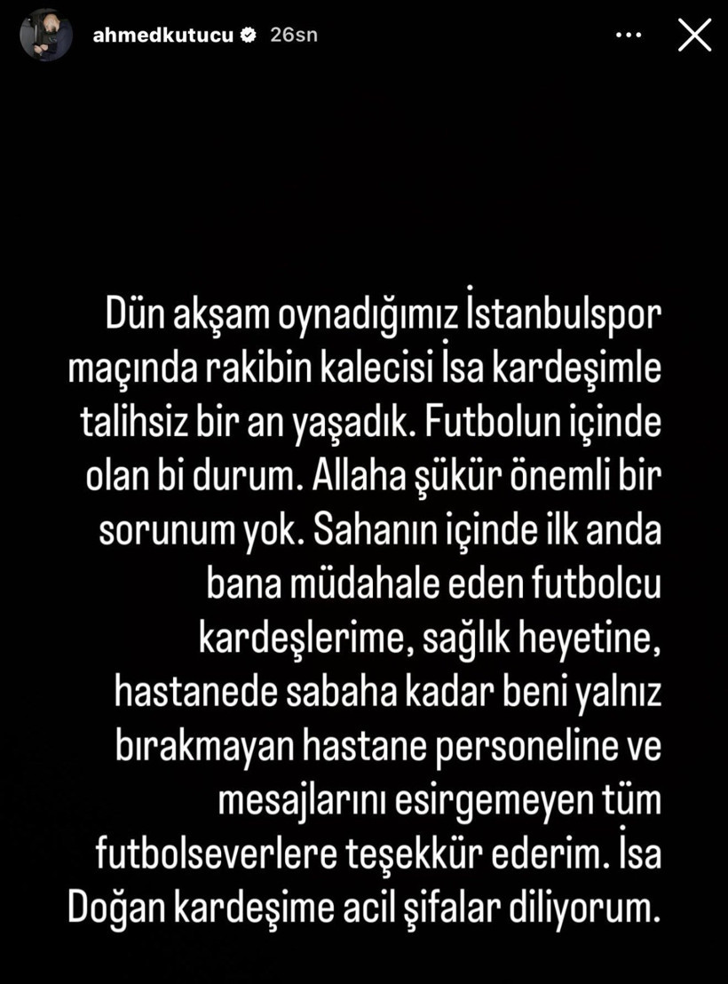 Ahmed Kutucu geçmiş olsun