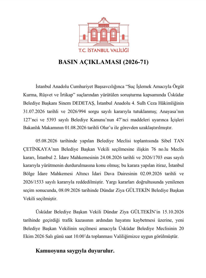 Üsküdar'da başkan vekilliği için seçim tarihi belli oldu - Resim : 1