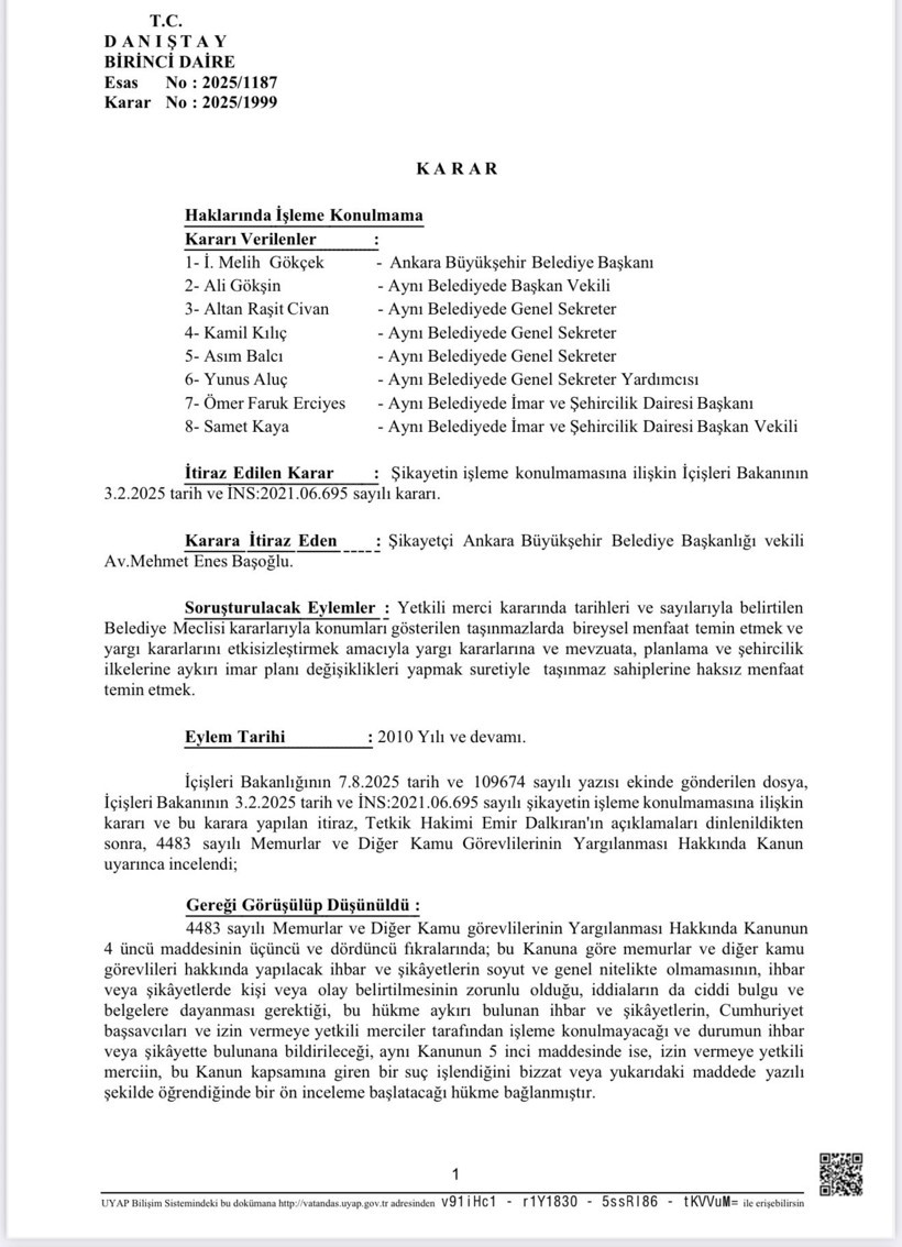 Melih G&ouml;k&ccedil;ek yargılanacak mı? Danıştay'dan kritik soruşturma izni kararı - Resim : 1
