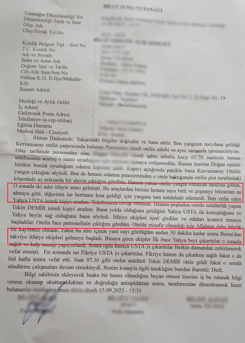 Uludağ'daki otel yangınında itfaiye skandalı iddiası: Gelen araçta su yoktu - Resim : 1