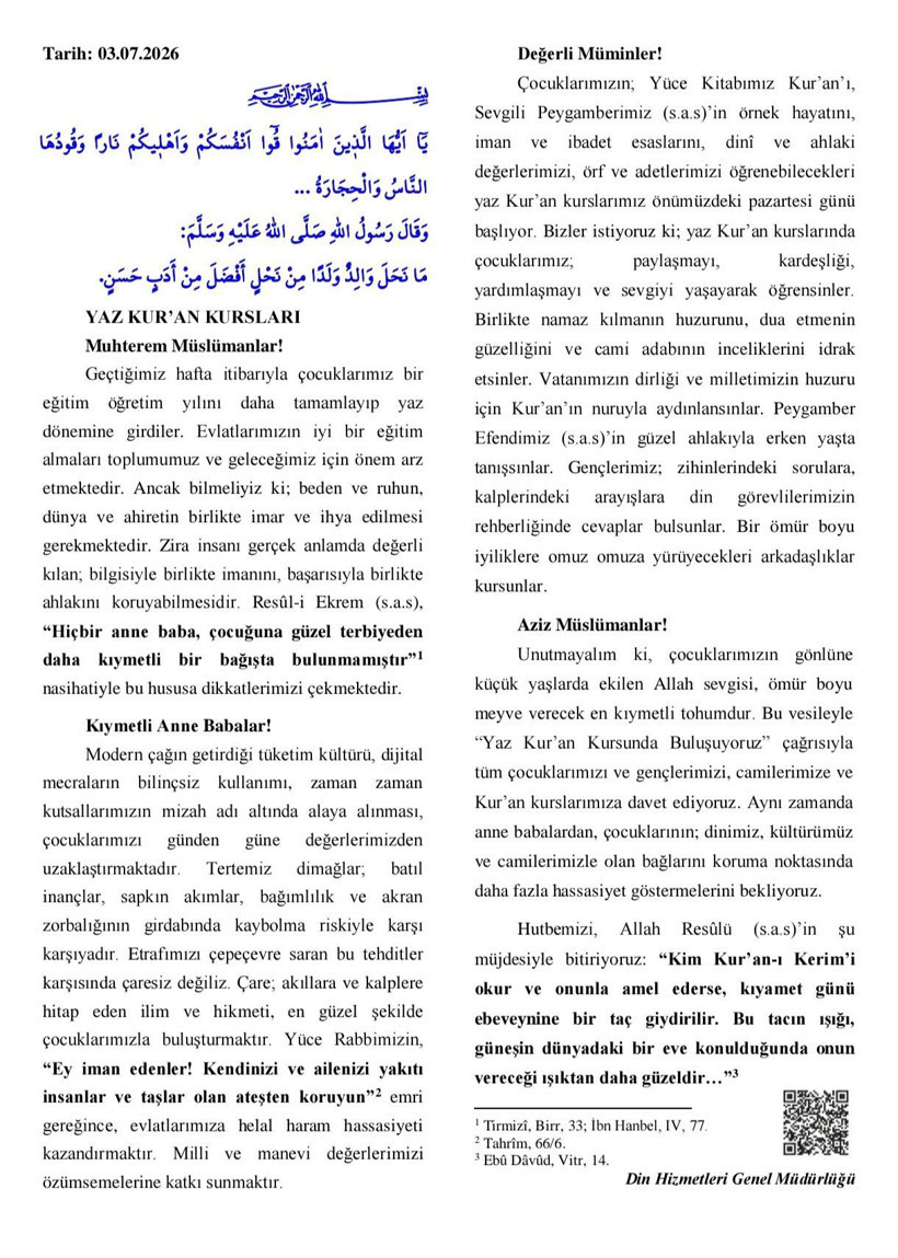 Diyanet'ten 'Deniz Göktaş' göndermeli hutbe: Mizah ve kutsallar vurgusu - Resim : 1
