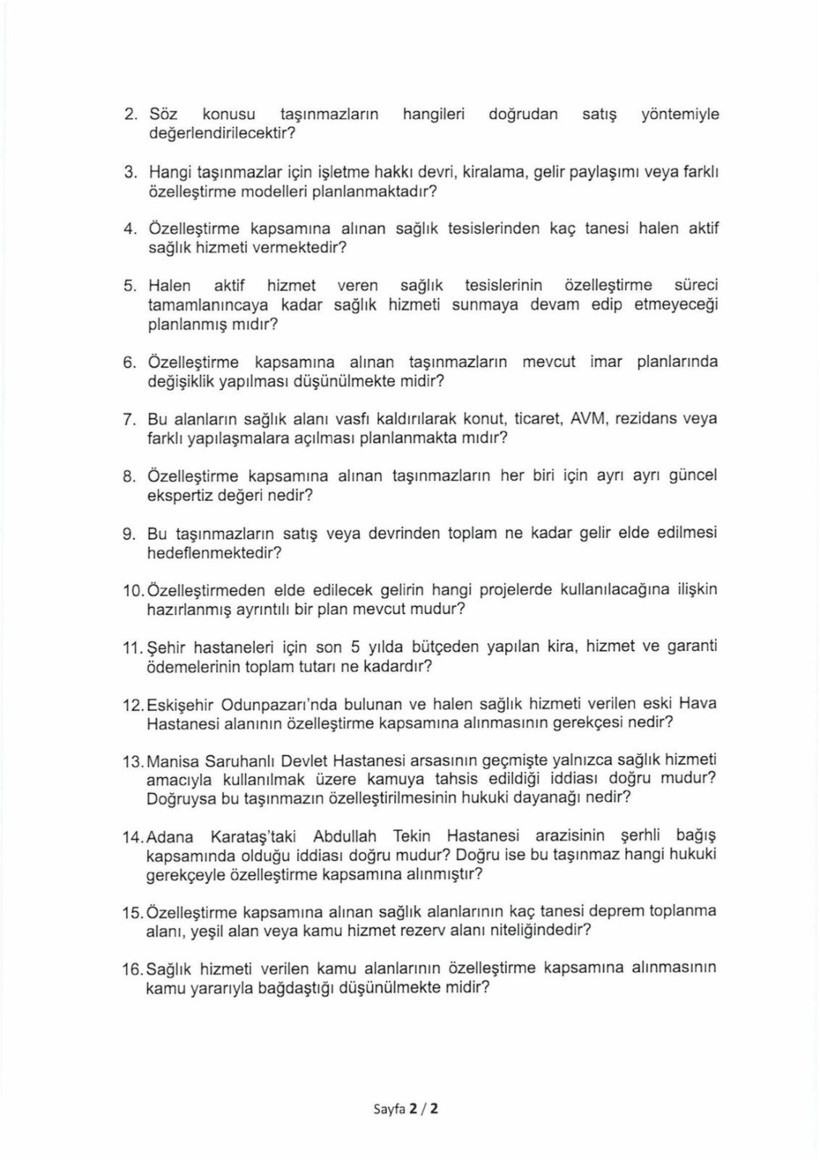 Sel&ccedil;uk &Ouml;zdağ a&ccedil;ıkladı: Kamu hastaneleri tek tek satılıyor - Resim : 2
