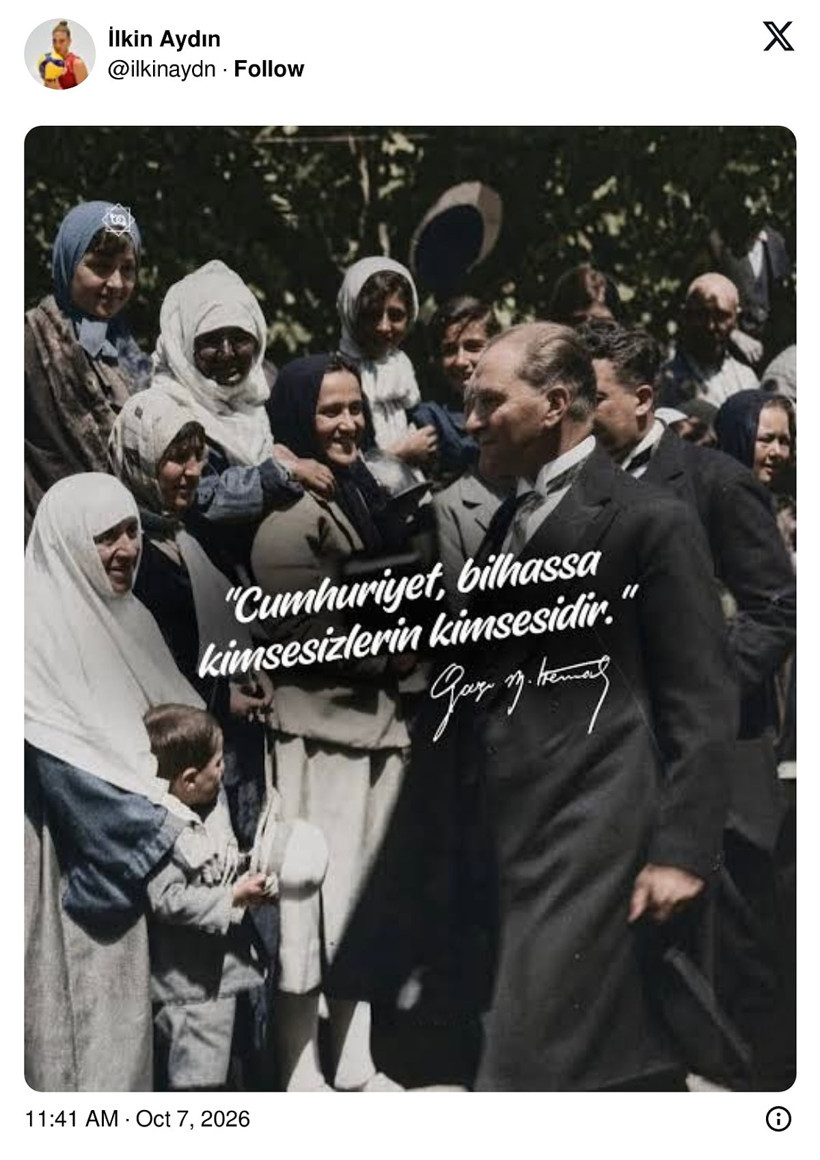 Milli voleybolcu İlkin Aydın'dan Cemil Tugay'a Atatürk göndermesi - Resim : 5
