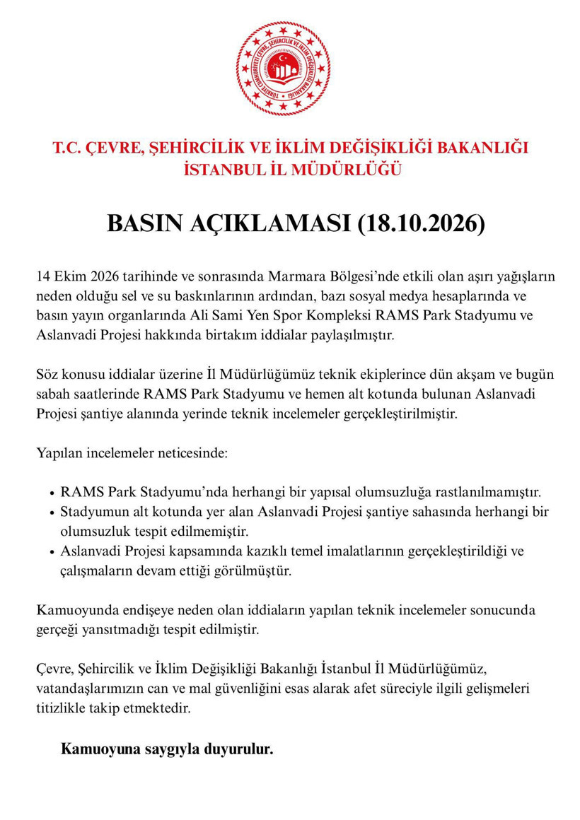Bakanlıktan Rams Park açıklaması: 'İddialar gerçeği yansıtmıyor' - Resim : 2