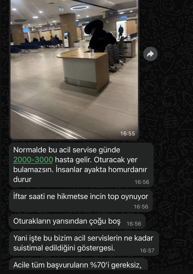 Sağlık çalışanı iftar saatinde acilin boş kalması sonrası tepki gösterdi - Resim : 1