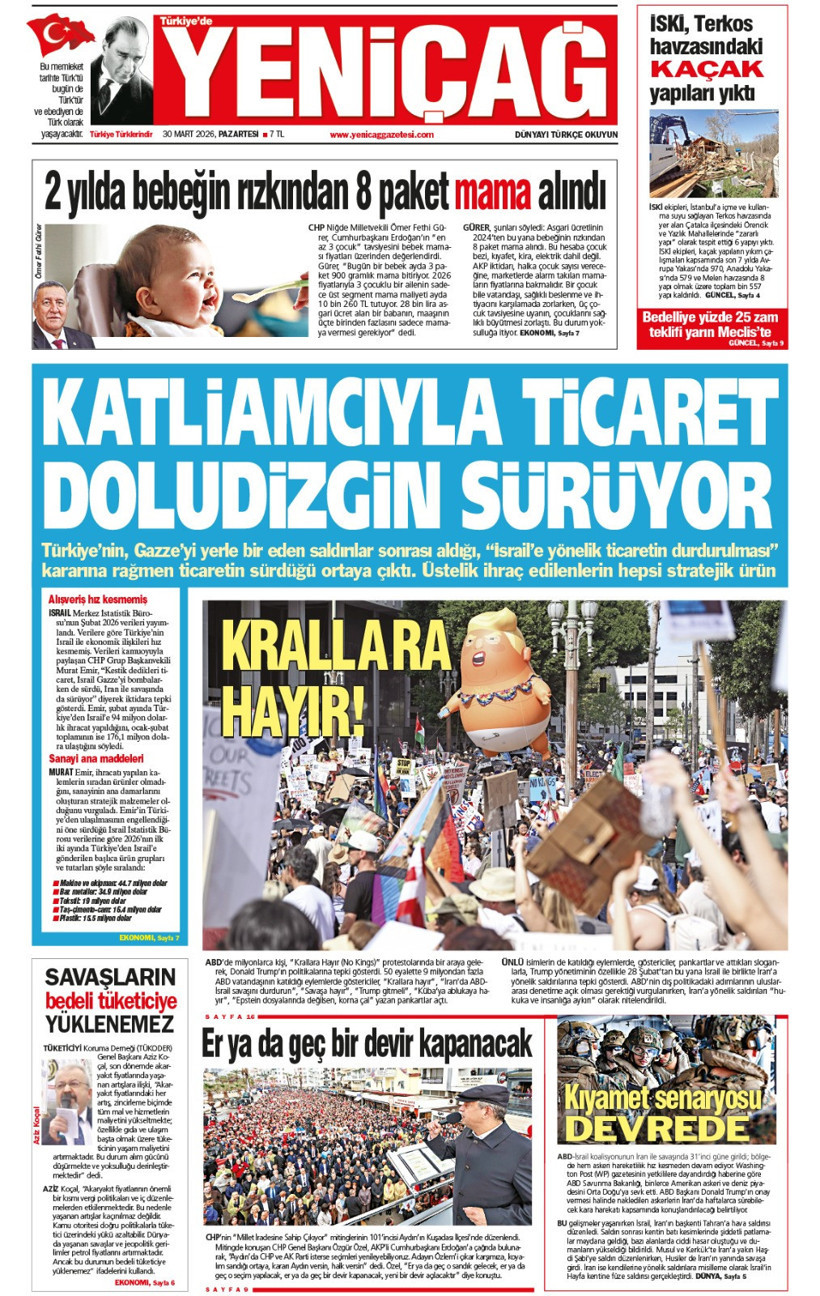 Yeniçağ Gazetesi: ‘Katliamcıyla ticaret doludizgin sürüyor’ iddiası - Resim : 1
