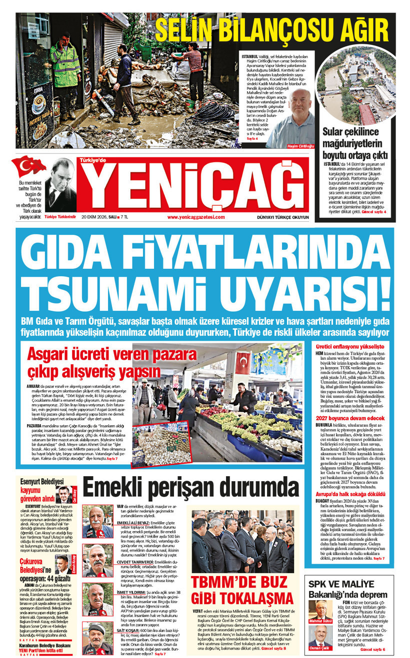 YENİÇAĞ Gazetesi: Gıda fiyatlarında tsunami uyarısı - Resim : 1