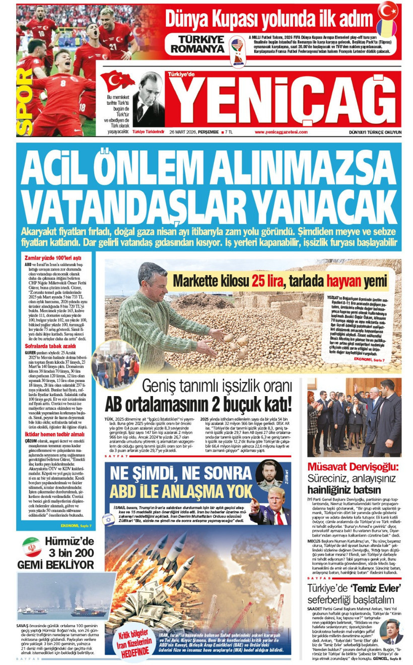 Yeniçağ Gazetesi: Acil önlem alınmazsa vatandaşlar yanacak - Resim : 1