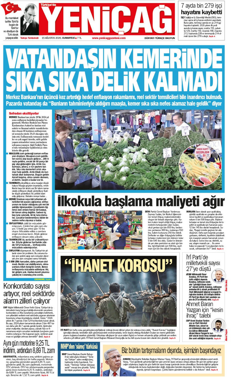 YENİÇAĞ Gazetesi: VATANDAŞIN KEMERİNDE SIKA SIKA DELİK KALMADI - Resim : 1