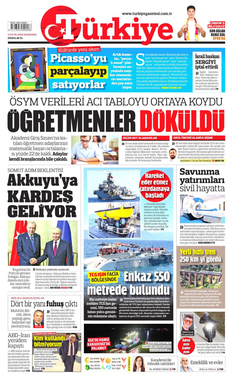 2 Eylül Çarşamba günü: Gazeteler hangi manşetle çıktı? - Resim: 10
