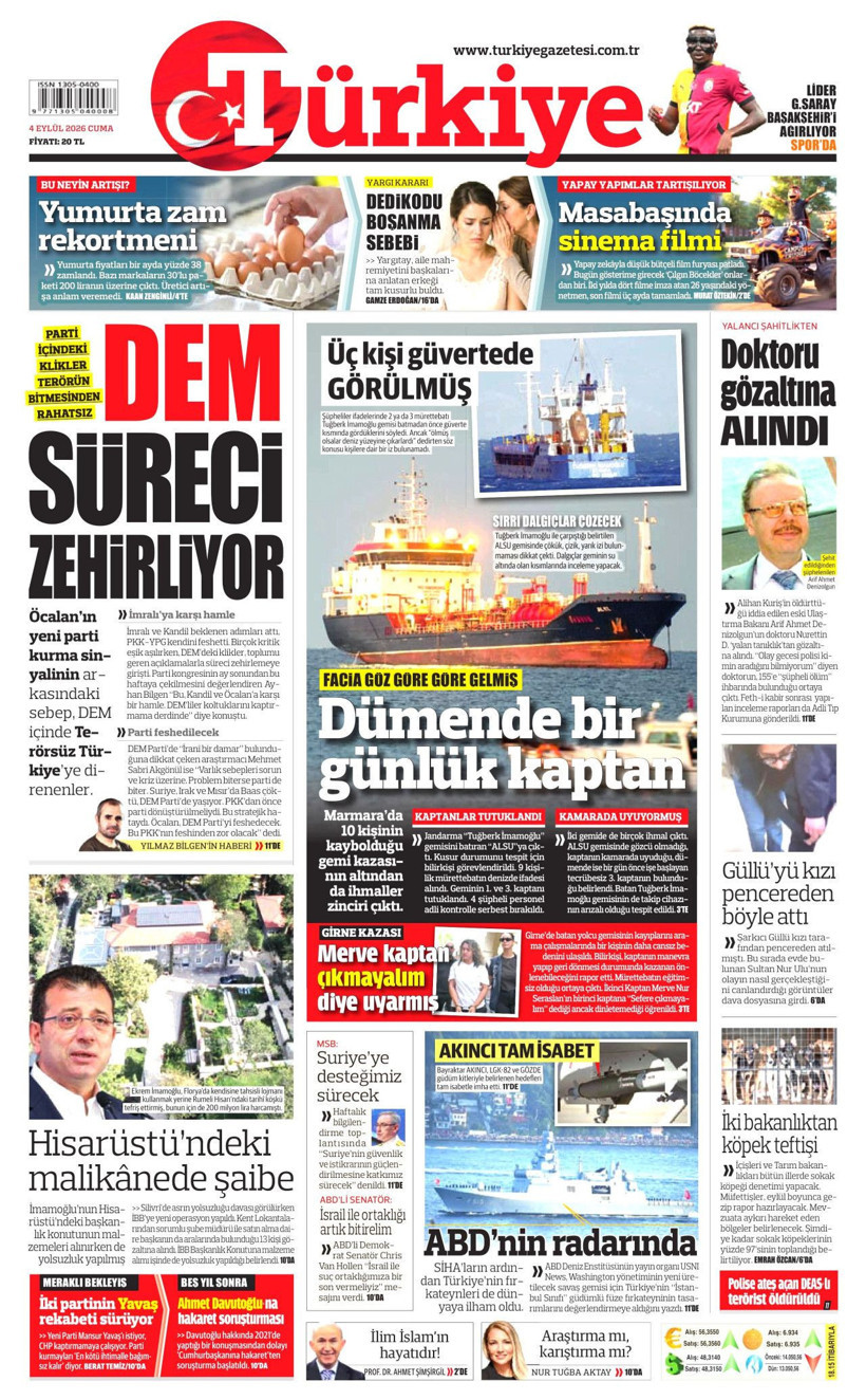 4 Eylül Cuma günü: Gazeteler hangi manşetle çıktı? - Resim: 10