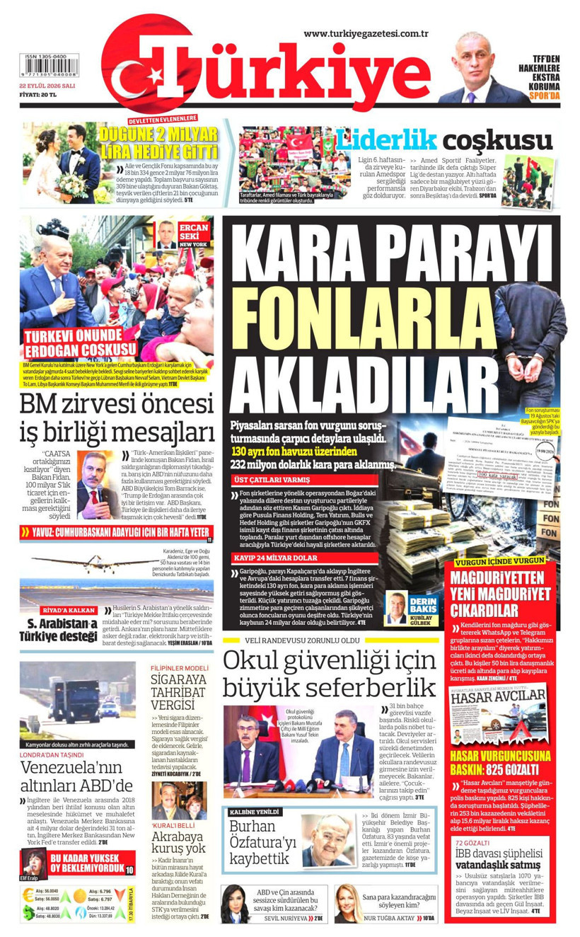 22 Eylül Salı günü: Gazeteler hangi manşetle çıktı? - Resim: 10