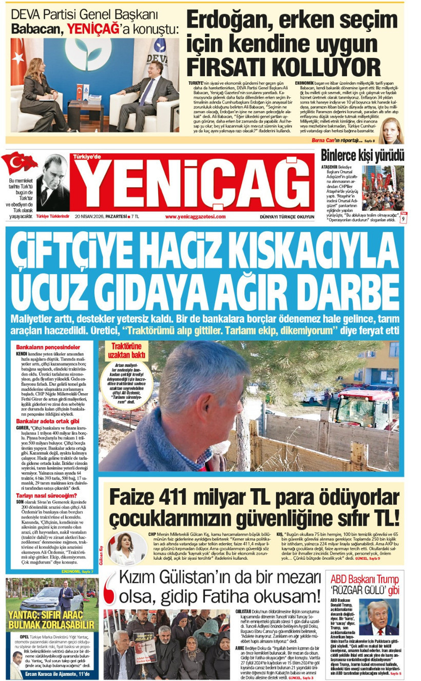 Yeniçağ Gazetesi: Çiftçiye haciz kıskacıyla ucuz gıdaya ağır darbe - Resim : 1