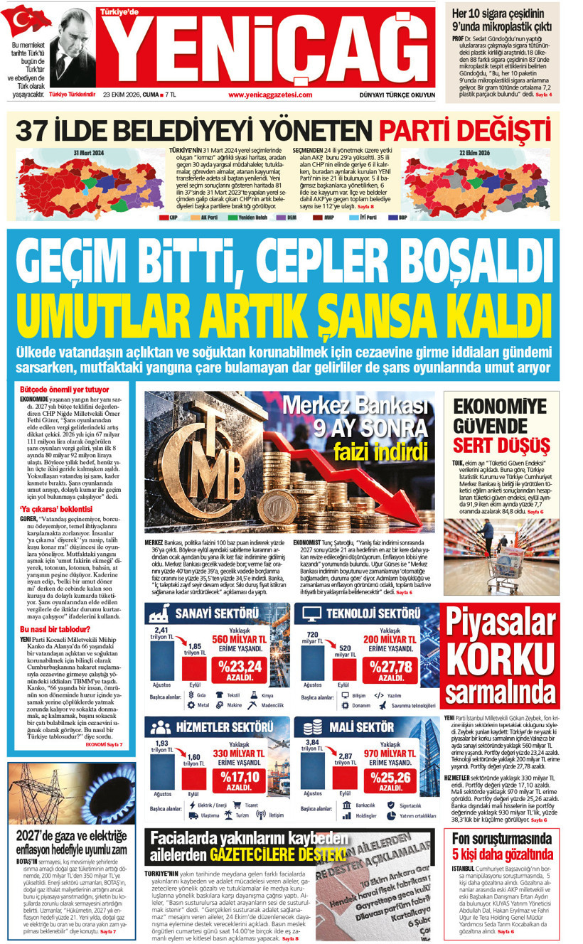 YENİÇAĞ Gazetesi: Geçim bitti, cepler boşaldı umutlar artık şansa kaldı - Resim : 1