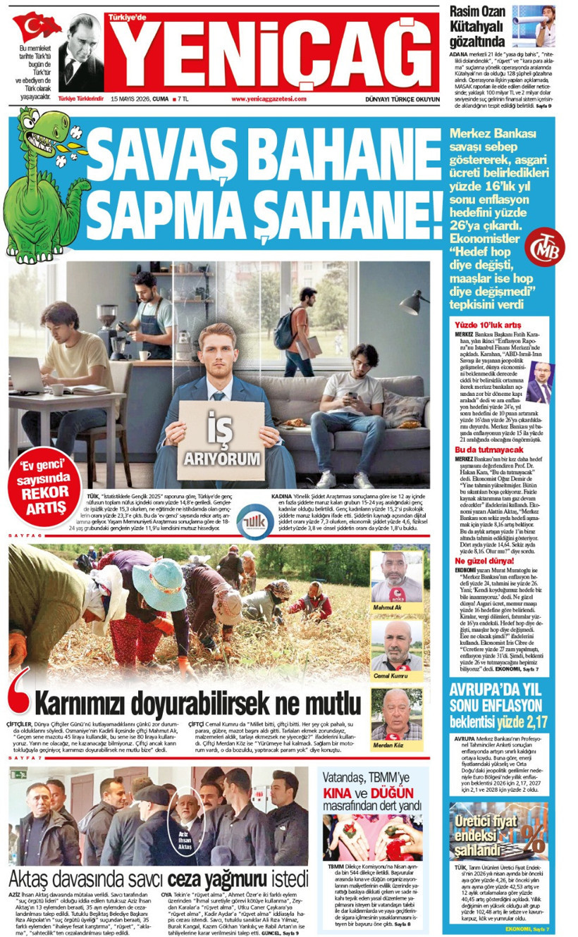 Yeniçağ Gazetesi: 'Savaş Bahane, Sapma Şahane' - Resim : 1