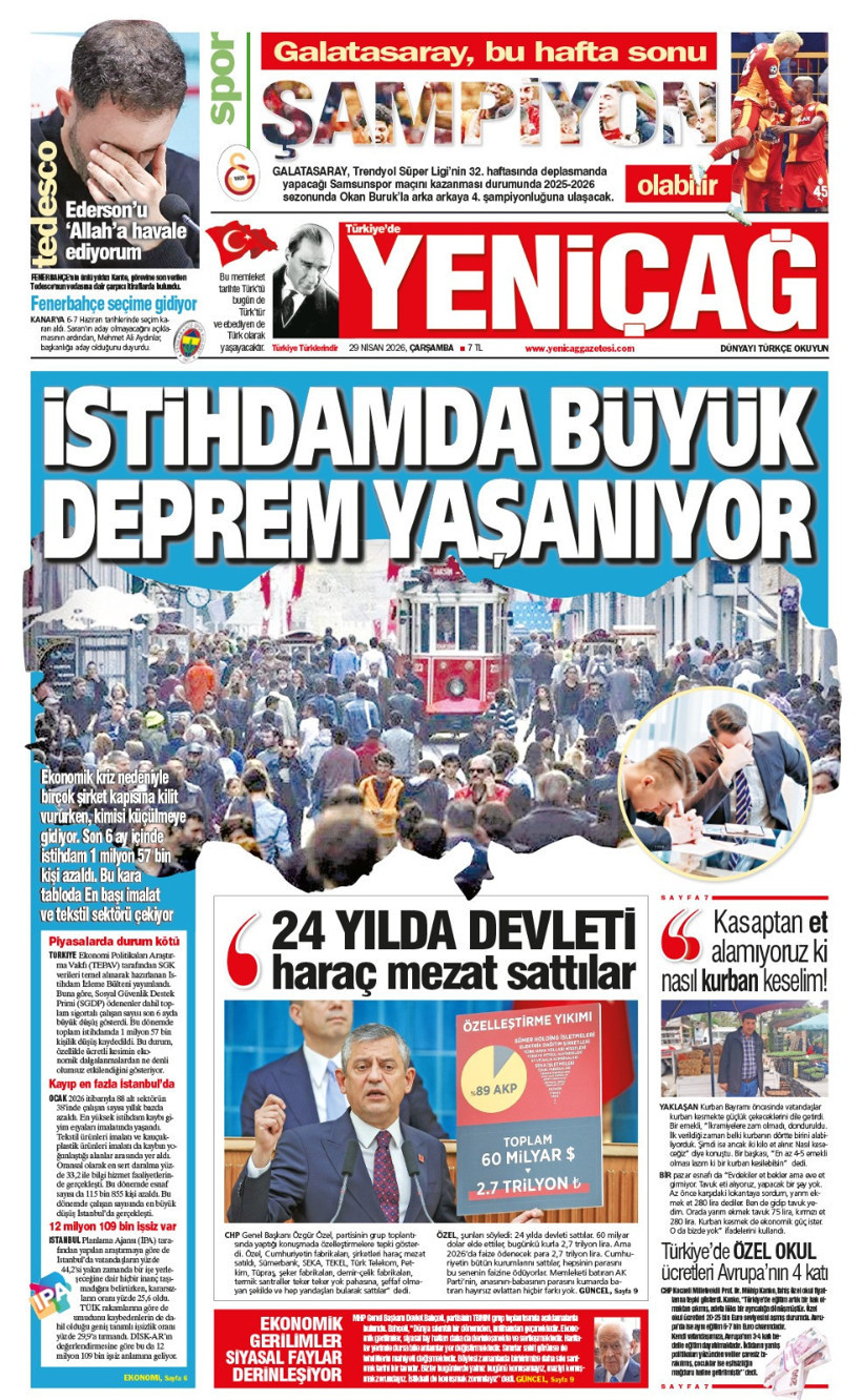 Yeniçağ Gazetesi: İstihdamda büyük deprem yaşanıyor - Resim : 1
