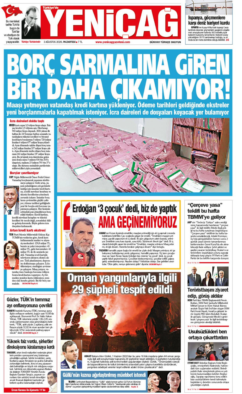 YENİÇAĞ Gazetesi: BORÇ SARMALINA GİREN BİR DAHA ÇIKAMIYOR - Resim : 1