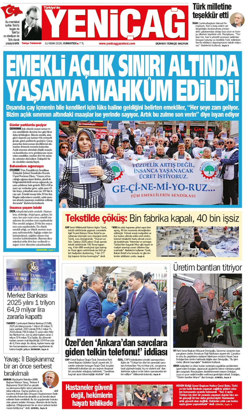 Yeniçağ Gazetesi: Emekli açlık sınırı altında yaşama mahkûm edildi - Resim : 1