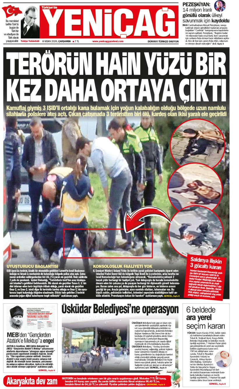 Yeniçağ Gazetesi: Terörün hain yüzü bir kez daha ortaya çıktı - Resim : 1