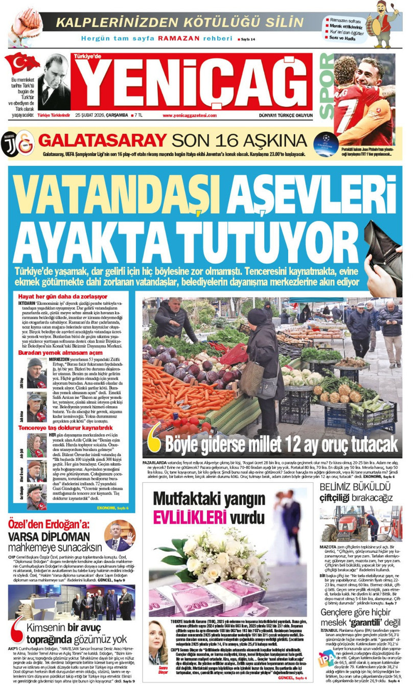 Yeni&ccedil;ağ Gazetesi: Vatandaşı aşevleri ayakta tutuyor - Resim : 1