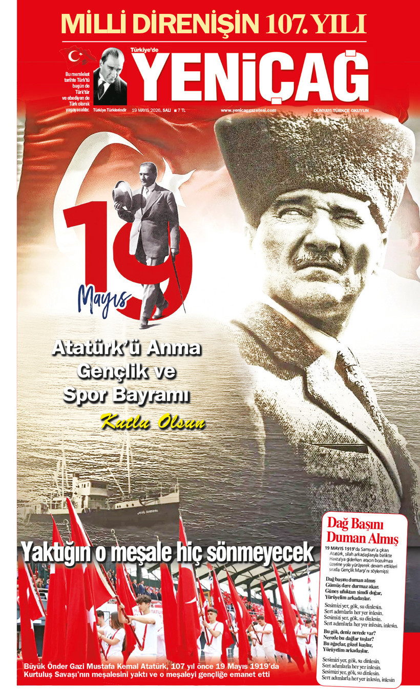 Yeniçağ Gazetesi: 'Atatürk’ü anma gençlik ve spor bayramı kutlu olsun' - Resim : 1