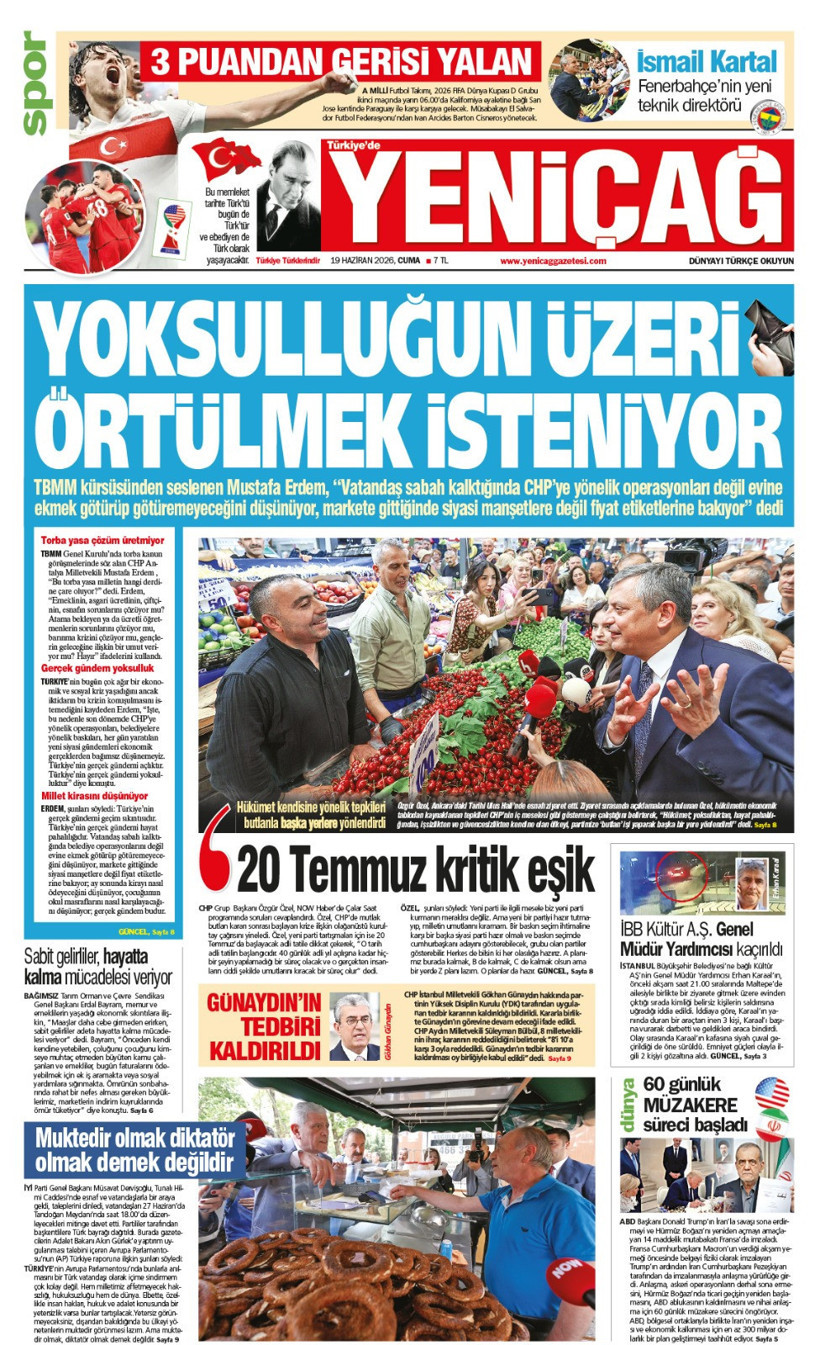 YENİÇAĞ Gazetesi: YOKSULLUĞUN ÜZERİ ÖRTÜLMEK İSTENİYOR - Resim : 1