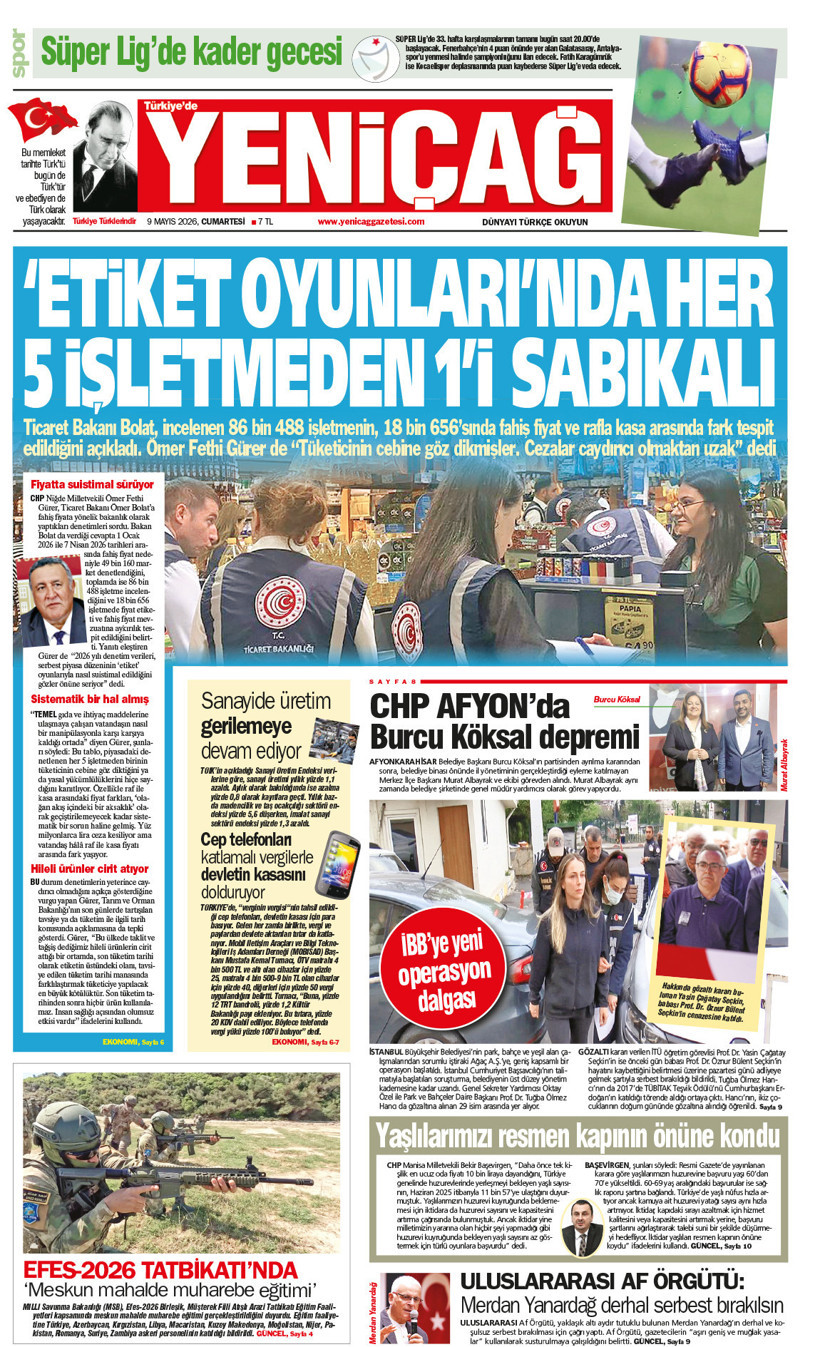 Yeniçağ Gazetesi: ‘Etiket oyunları’nda her 5 işletmeden 1’i sabıkalı - Resim : 1
