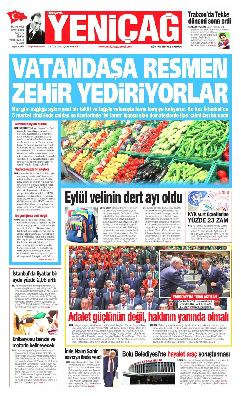 2 Eylül Çarşamba günü: Gazeteler hangi manşetle çıktı? - Resim: 1