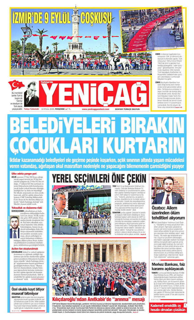 Gazeteler bu sabah ne yazdı? 10 Eylül manşetlerinde öne çıkan başlıklar - Resim: 1