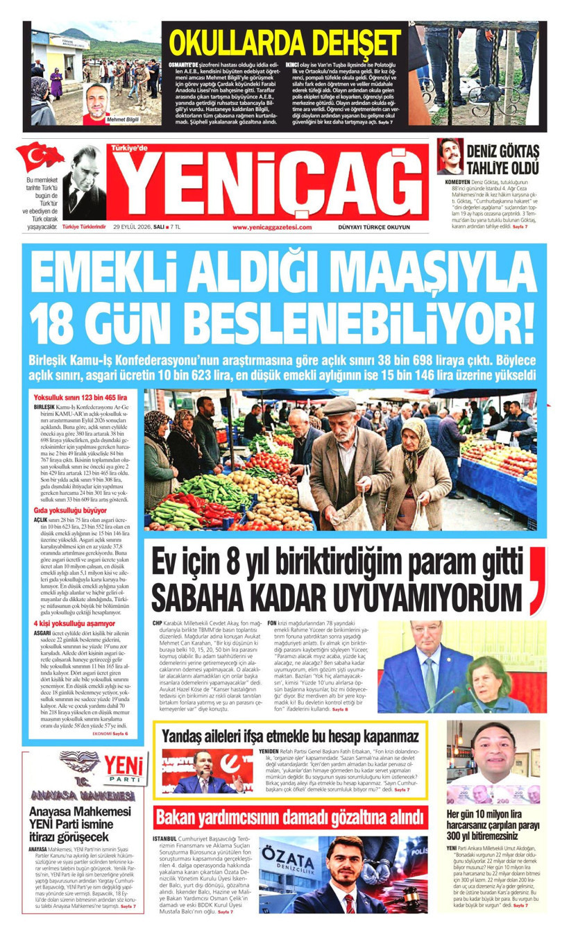 28 Eylül Salı günü: Gazeteler hangi manşetle çıktı? - Resim: 1