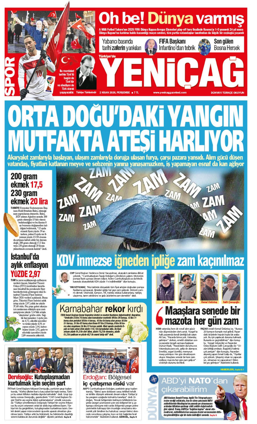 Yeniçağ Gazetesi: Orta Doğu’daki yangın mutfakta ateşi harlıyor - Resim : 1