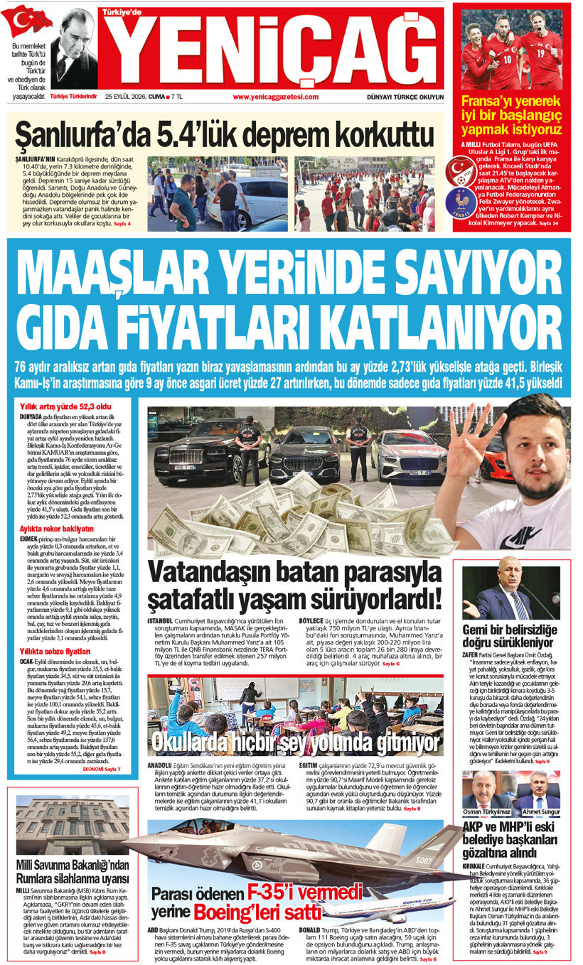 YENİÇAĞ Gazetesi: Maaşlar yerinde sayıyor gıda fiyatları katlanıyor - Resim : 1