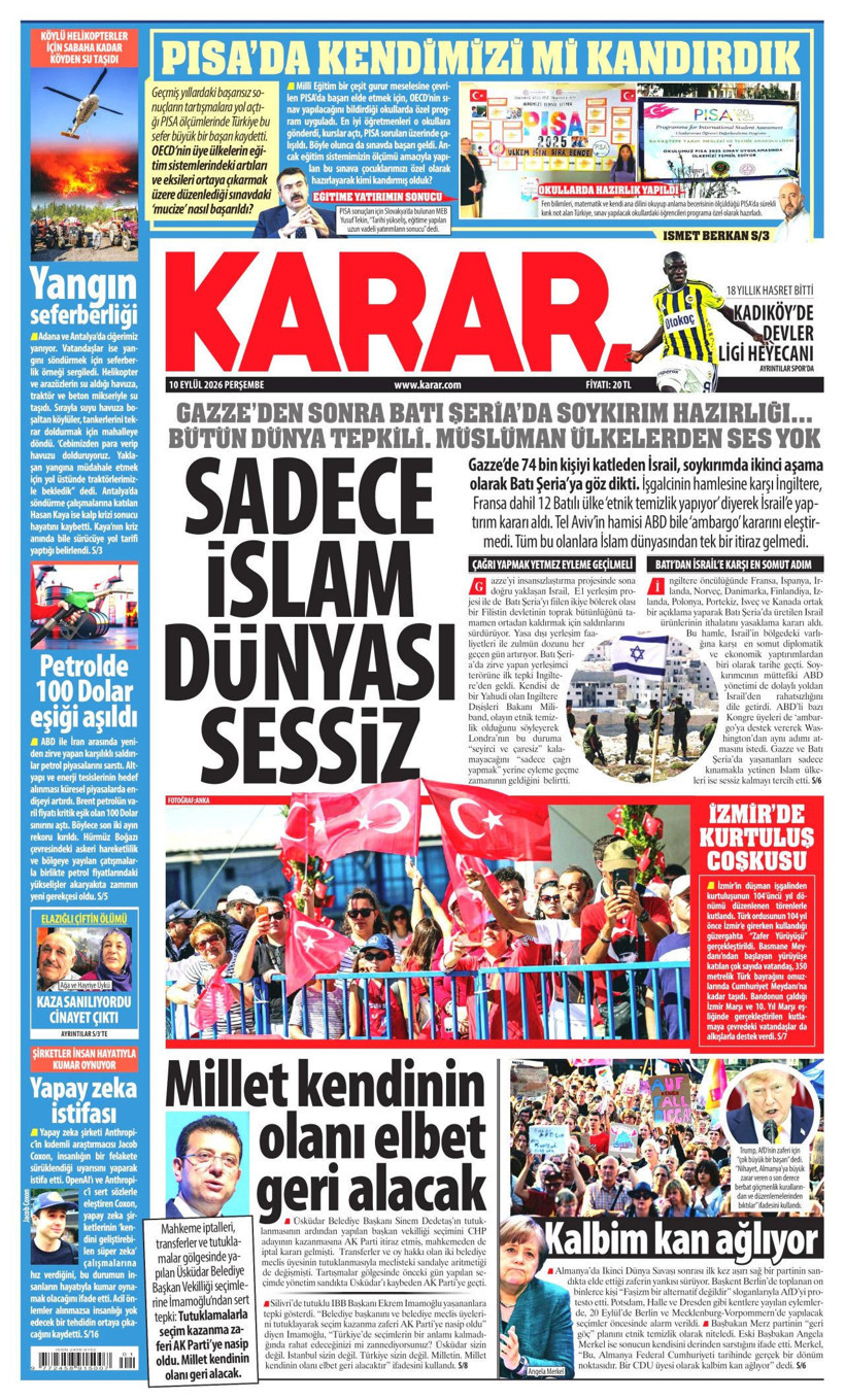 Gazeteler bu sabah ne yazdı? 10 Eylül manşetlerinde öne çıkan başlıklar - Resim: 7
