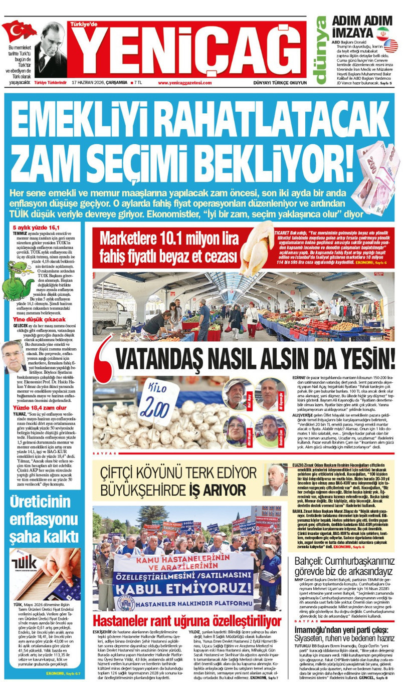YENİÇAĞ Gazetesi: EMEKLİYİ RAHATLATACAK ZAM SEÇİMİ BEKLİYOR - Resim : 1