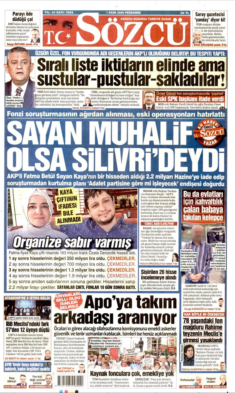 1 Ekim Perşembe günü: Gazeteler hangi manşetle çıktı? - Resim: 3