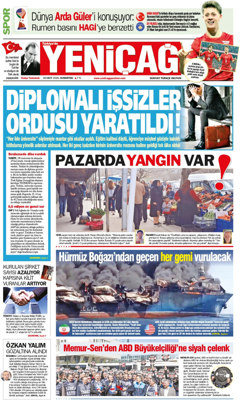 Yeniçağ Gazetesi: Diplomalı işsizler ordusu yaratıldı - Resim : 1