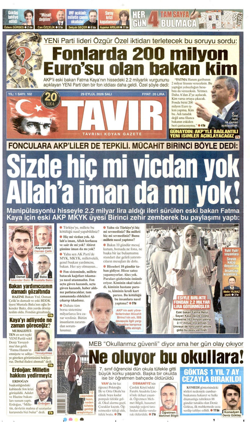28 Eylül Salı günü: Gazeteler hangi manşetle çıktı? - Resim: 9