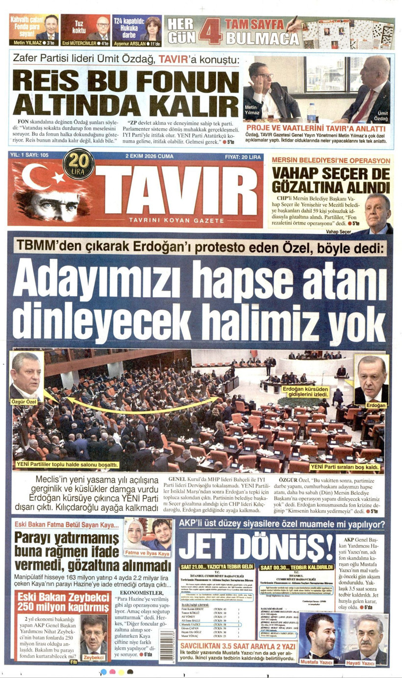 2 Ekim Cuma günü: Gazeteler hangi manşetle çıktı? - Resim: 9