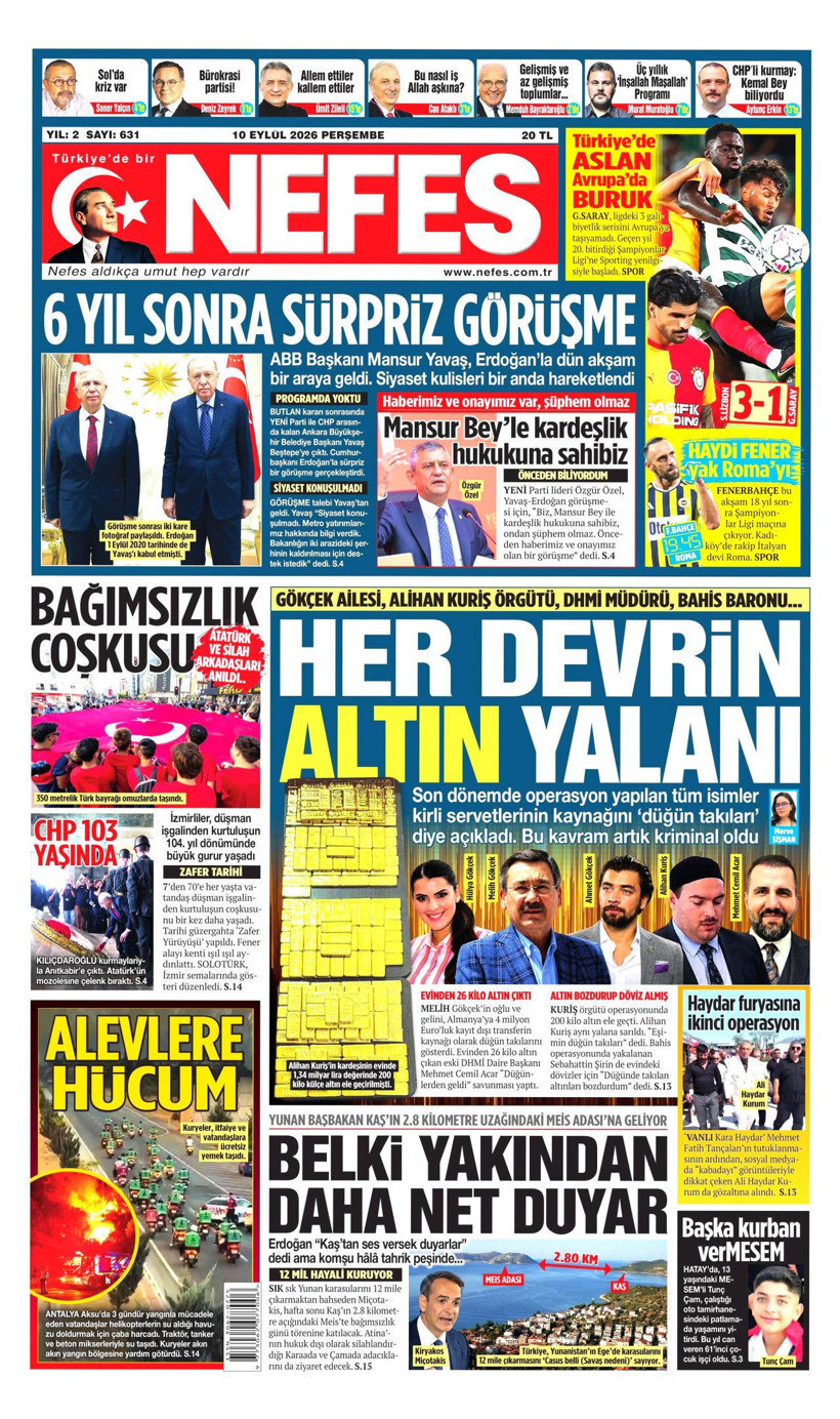 Gazeteler bu sabah ne yazdı? 10 Eylül manşetlerinde öne çıkan başlıklar - Resim: 8