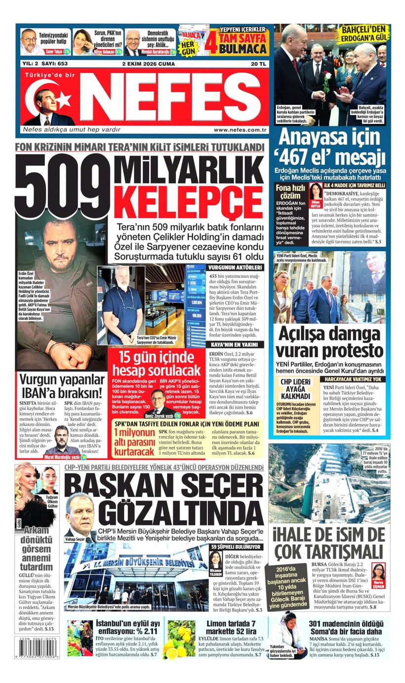 2 Ekim Cuma günü: Gazeteler hangi manşetle çıktı? - Resim: 5