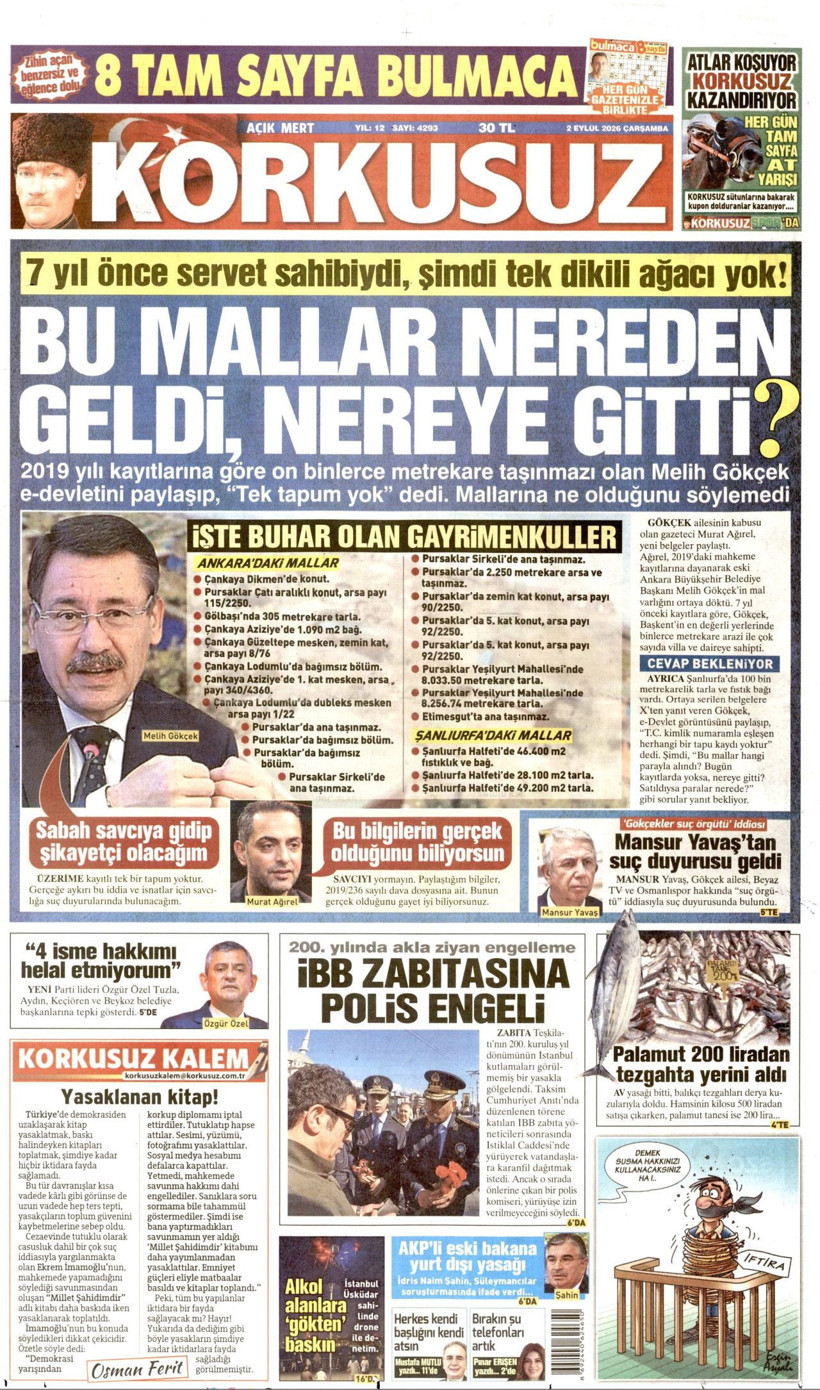 2 Eylül Çarşamba günü: Gazeteler hangi manşetle çıktı? - Resim: 7