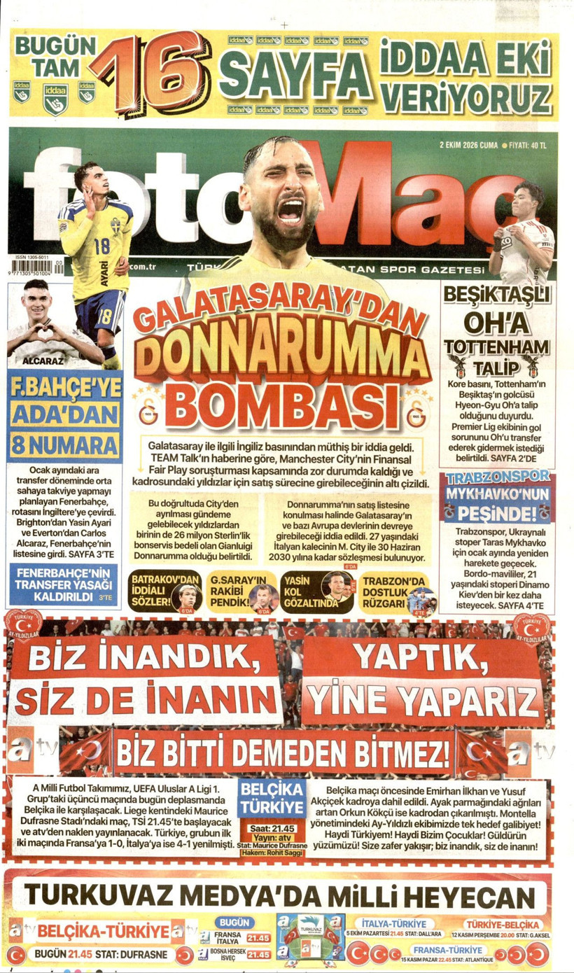 2 Ekim Cuma günü: Gazeteler hangi manşetle çıktı? - Resim: 12