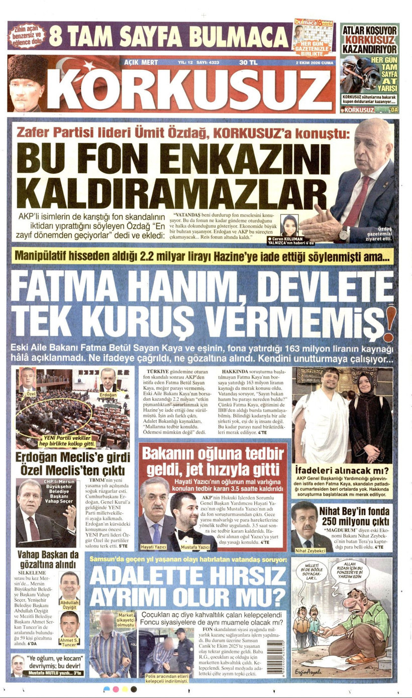 2 Ekim Cuma günü: Gazeteler hangi manşetle çıktı? - Resim: 7
