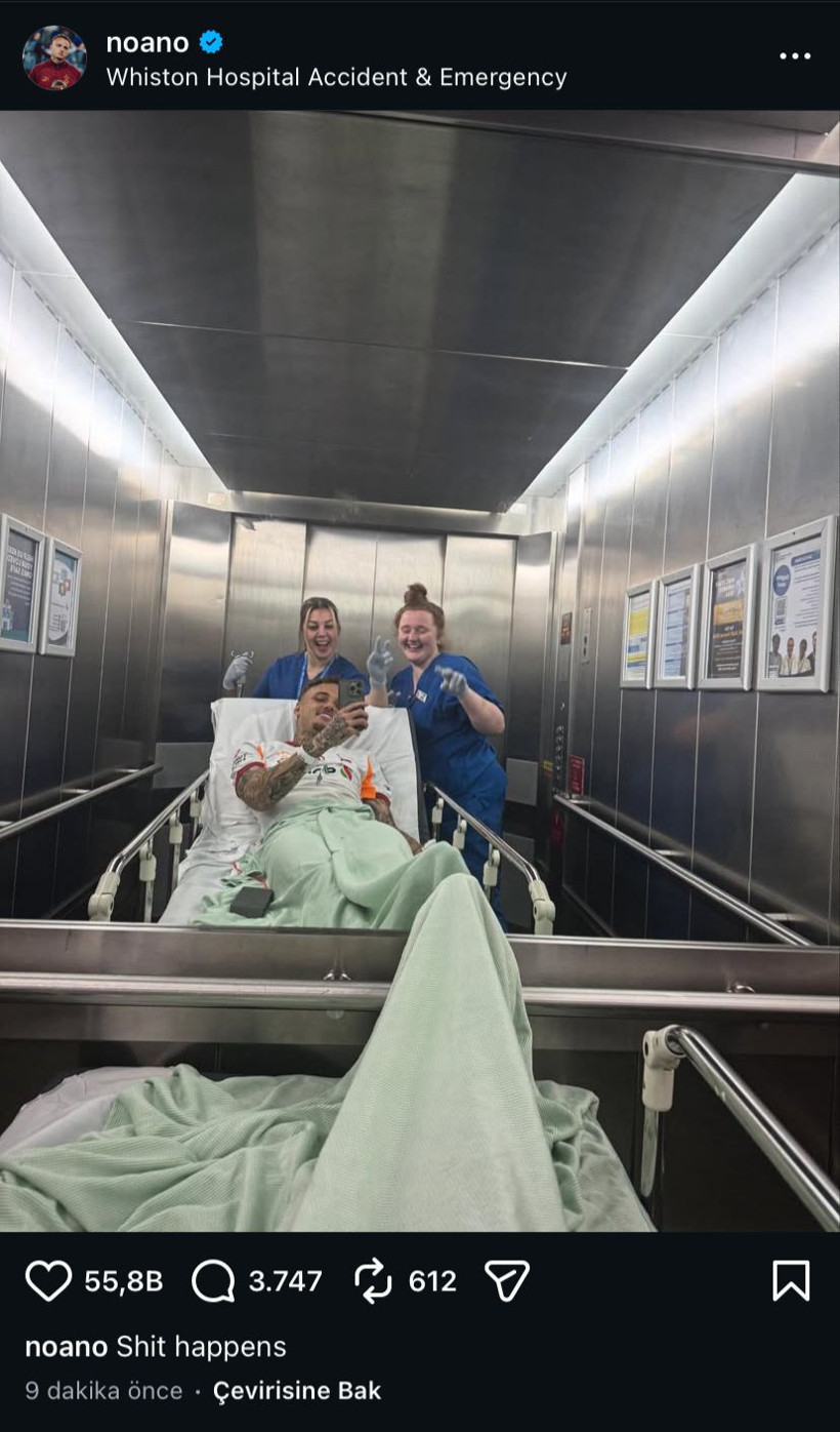 Noa Lang'dan ameliyat sonrası paylaşımı - Resim : 1