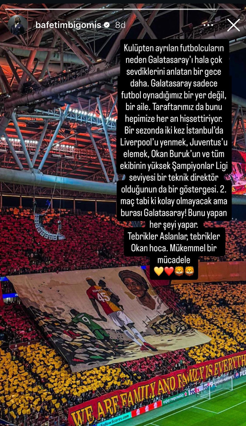 Bafetimbi Gomis'ten Galatasaray paylaşımı: 'Bunu yapan her şeyi yapar' - Resim : 2