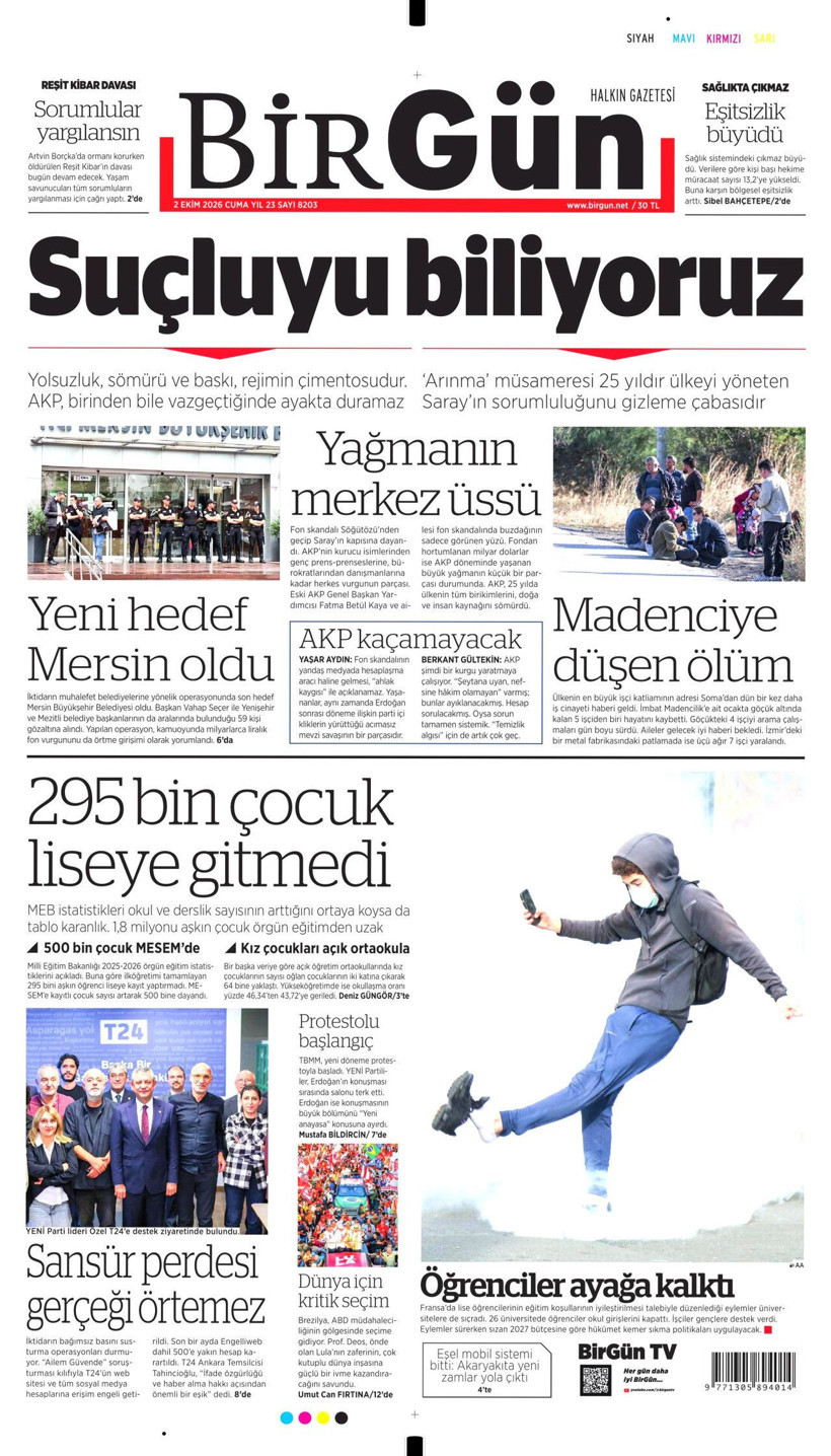 2 Ekim Cuma günü: Gazeteler hangi manşetle çıktı? - Resim: 6