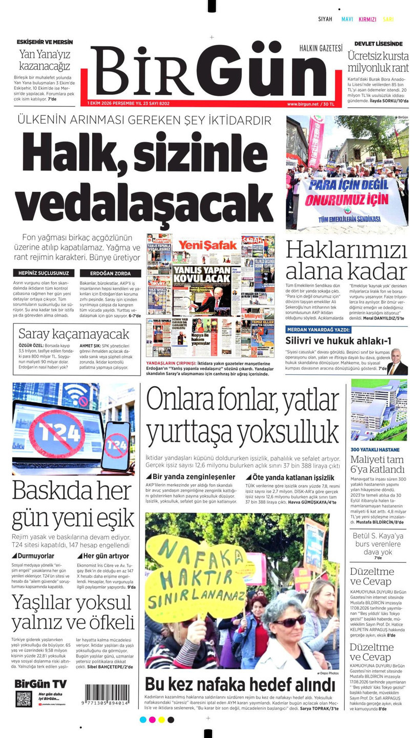 1 Ekim Perşembe günü: Gazeteler hangi manşetle çıktı? - Resim: 6