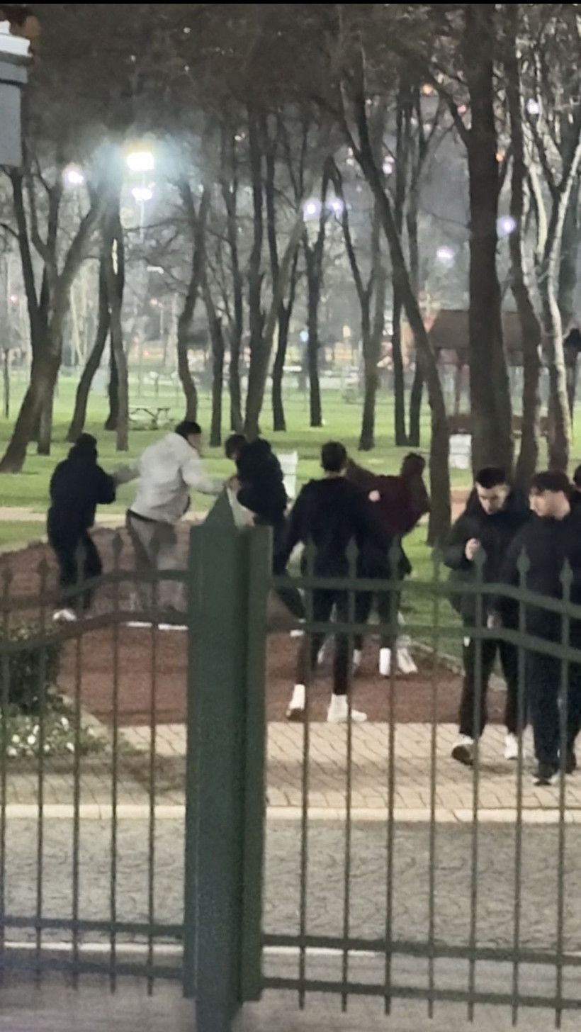 Okul değil boks ringi: Kızlı erkekli gruplar saç saça baş başa kavga etti - Resim: 2