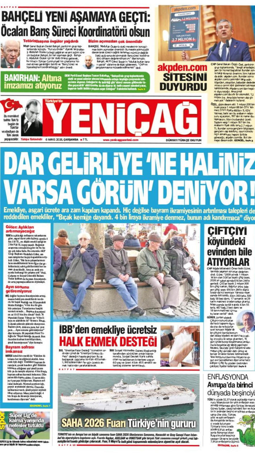 Yeniçağ Gazetesi: 'Dar gelirliye 'Ne haliniz varsa görün' deniyor' - Resim : 1