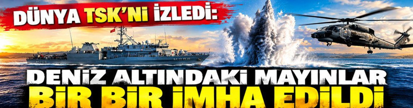 Dünya TSK’yı izledi: Deniz altındaki mayınlar bir bir imha edildi - Resim: 1